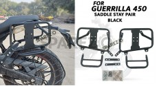 Fit For Royal Enfield Guerrilla 450 Pannier Mounting Rails Black - SPAREZO